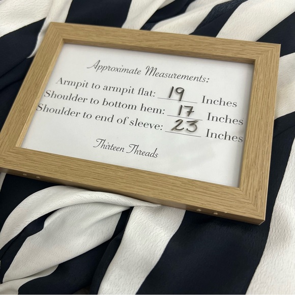 River Island Petite Black White Striped Bell Sleeves Wrap Top - Picture 8 of 8